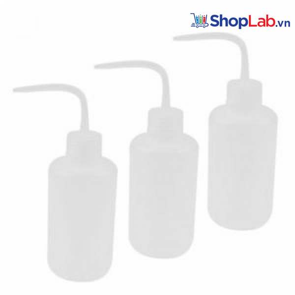 Bình tia nhựa LDPE tròn, miệng hẹp có chia vạch 500ml Onelab