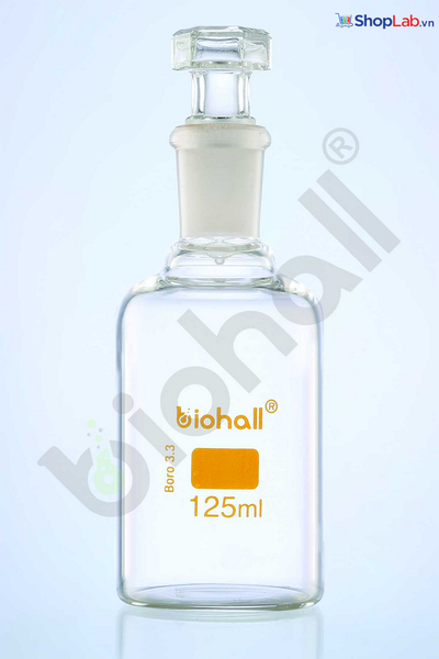 Chai trắng miệng hẹp có nút nhám 1000ml Biohall