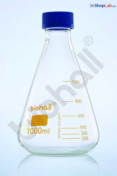 Bình tam giác nặp vặn, có chia vạch 150ml Biohall