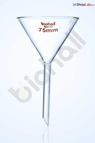 Phễu thủy tinh 70mm Biohall