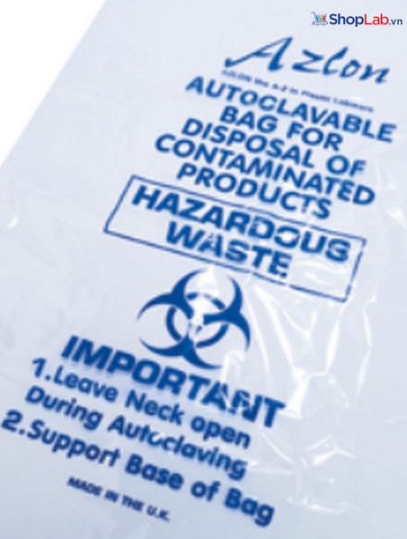 Túi tiệt trùng nhựa PP Biohazard 433x632 ( gói 100 cái) BWY252 Scilabware