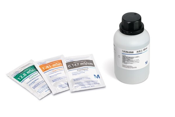 Potassium chloride solution (nominal 12.8 mS/cm) reference material for the measurement of electrolytic conductivity, traceable to PTB (c=0.1 mol/l) Certipur® (30 x 30 ml / hộp)