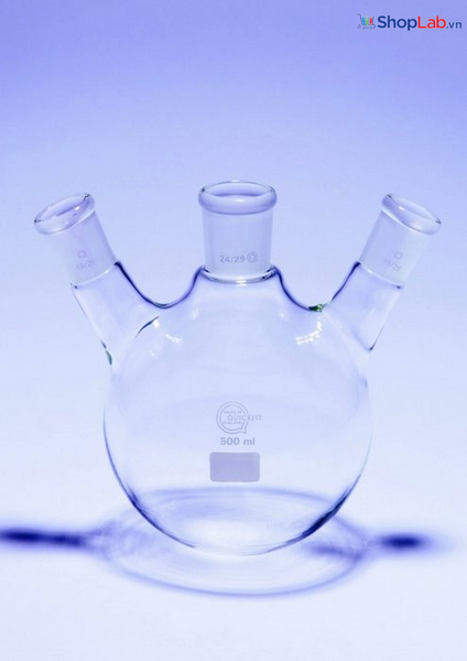 Bình cầu đáy tròn 3 cổ 3000ml, bằng thủy tinh FR3L/5S/22A Scilabware