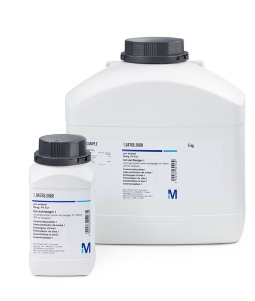 Ion exchanger I (strongly acidic cation exchanger, H⁺;form) GR for analysis Reag. Ph Eur, Merck- Đức (5kg/Chai)