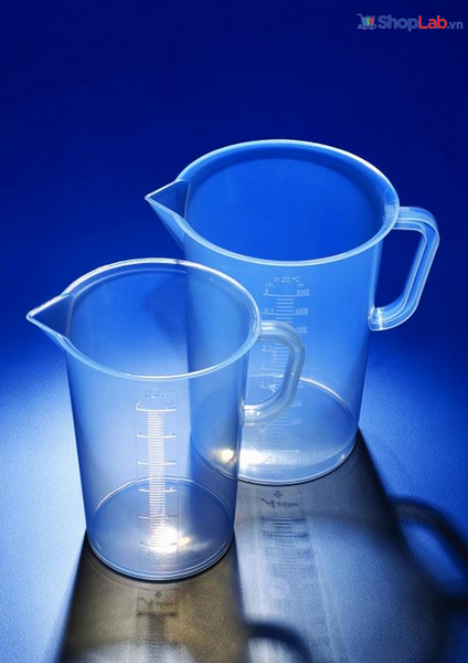 Ca nhựa có chia vạch PP 1000ml, vạch trắng JPM1000P Scilabware