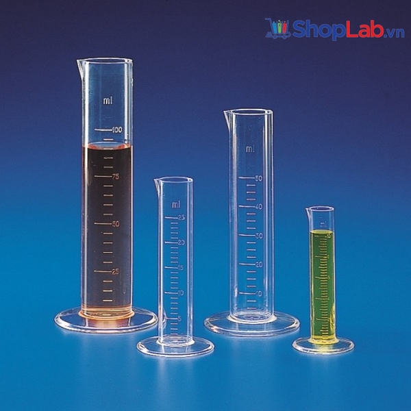 Ống đong nhựa trong thấp thành PMP chia vạch 10ml, 50ml K1334 Kartell