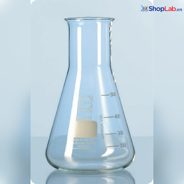 Bình tam giác, cổ rộng 1000mL Duran
