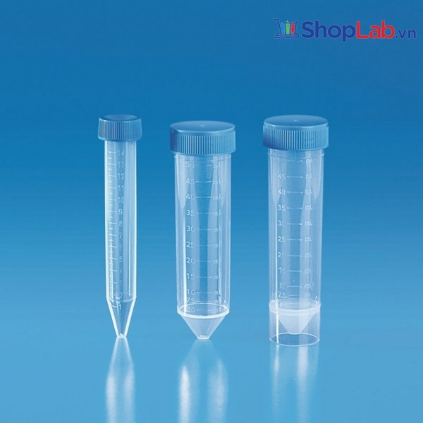 Tuýp ly tâm nhựa có chia vạch, đáy nhọn có nắp 15ml K84000 Kartell