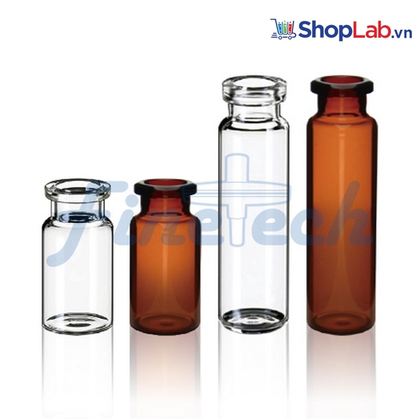 Lọ đựng mẫu thủy tinh nâu 20ml, đầu uốn, đáy phẳng VH20B Finetech