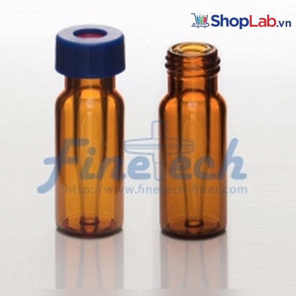 Chai vial thủy tinh ngắn, màu nâu 0.3ml, không dán nhãn VL9C Finetech