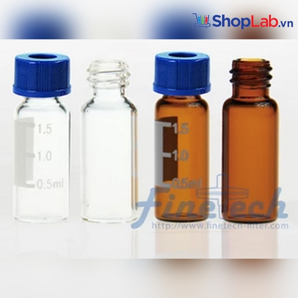 Chai vial thủy tinh nâu 2ml, ren 9-425, không nhãn VP9C Finetech