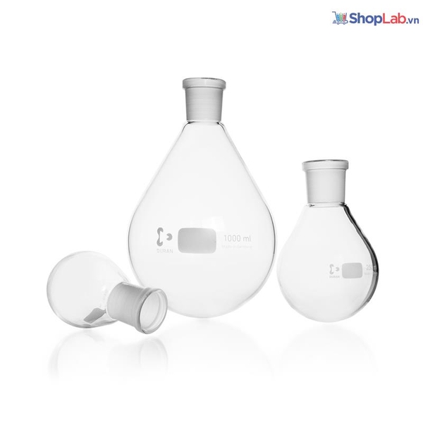 Bình cô quay chân không hình quả lê có nhám 500ml N29/32 241204605 Duran