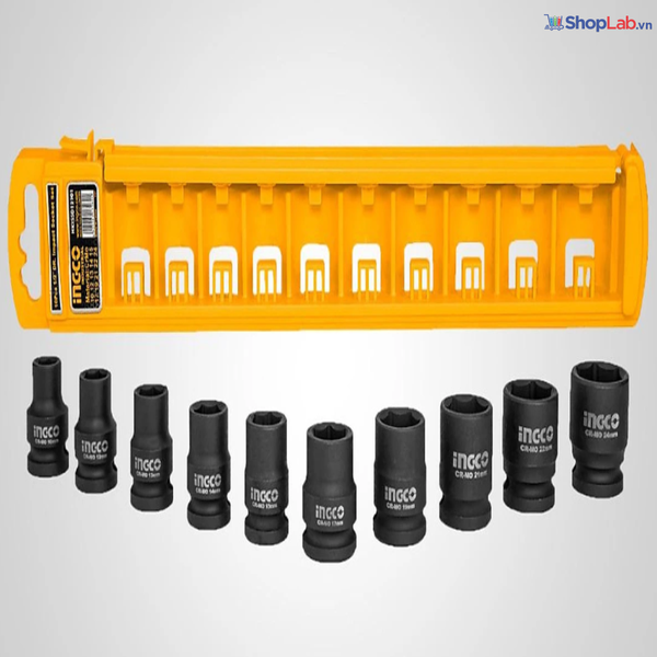 Bộ đầu tuýp 10 chi tiết HKISSD12101 INGCO