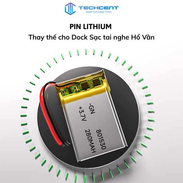 Pin Dock Sạc Thay Thế Cho Tai Nghe Hổ Vằn Ap2, Ap3, Ap4, Pro1, Pro2