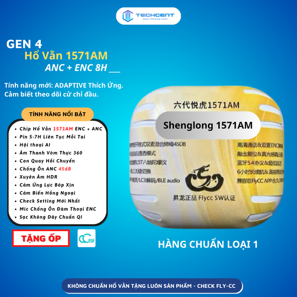 Tai Nghe Gen 4 Hổ Vằn 1571AM ANC 45dB (Mới Ra Mắt)