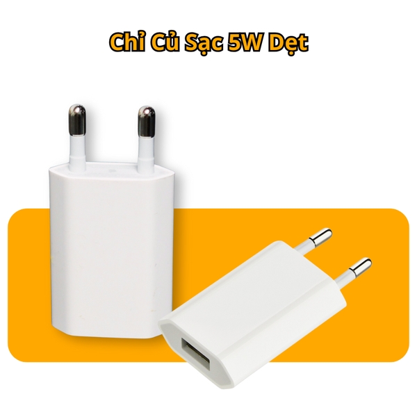 Củ Cáp Sạc Dẹt USB 5W Nhỏ Gọn, Thích Hợp Mọi Dòng Điện Thoại Và Tai Nghe Chống Cháy Nổ