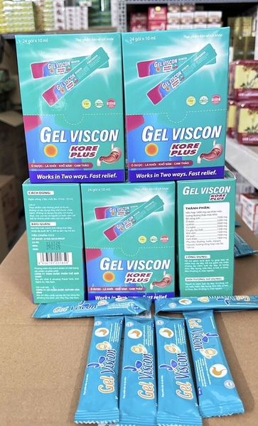 GEL VISCON xanh Kore plus h/24gói