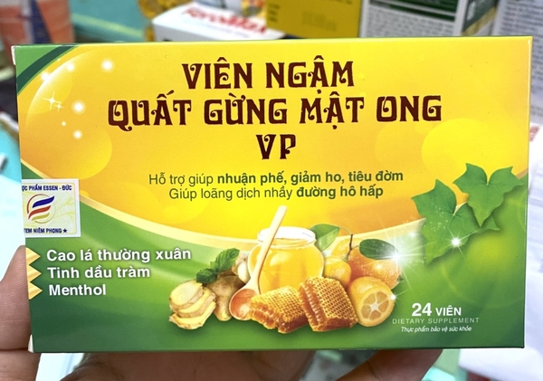 Viên ngậm QUẤT GỪNG MẬT ONG VP