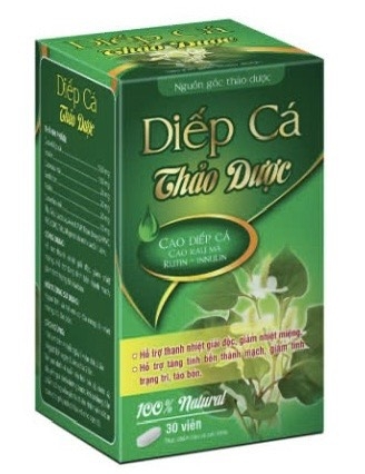 Diếp cá thảo dược chai/30v