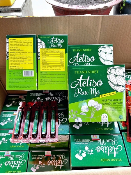 MÁT GAN THANH NHIỆT ACTISO RAU MÁ H/20ống