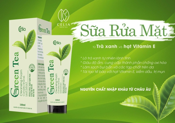 SỮA RỬA MẶT GREEN TEA celia