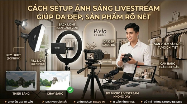 Cách Setup Ánh Sáng Livestream Giúp Da Đẹp, Sản Phẩm Rõ Nét.