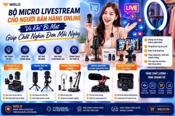 Bộ Micro Livestream Cho Người Bán Hàng Online: 