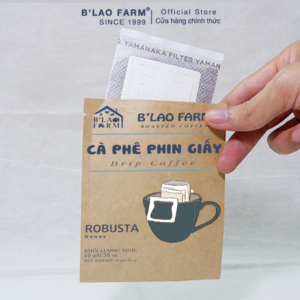Cà Phê Phin Giấy Robusta Honey B'lao Farm sử dụng nhanh chóng ,tiên lợi ,dễ dàng