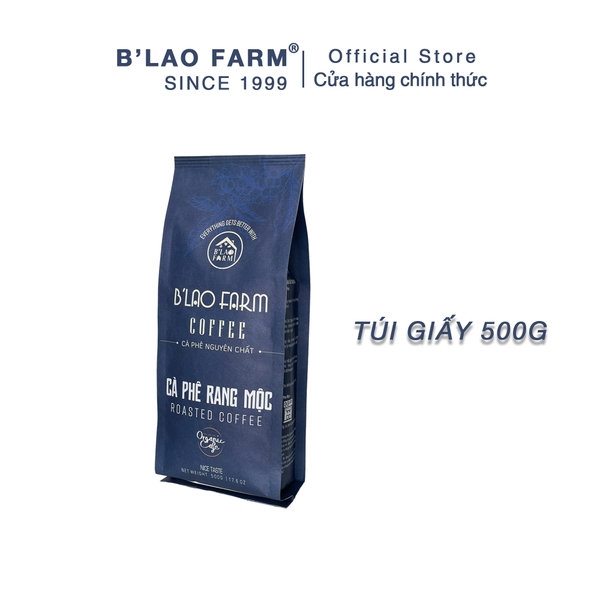 Cà Phê Culi Peaberry Rang Mộc Nguyên Chất B'LAO FARM Túi Giấy