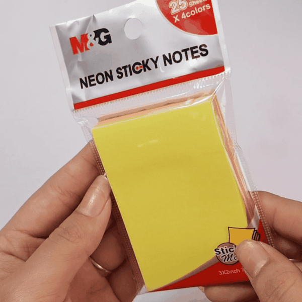 Giấy Ghi Chú 4 Màu Neon Dạ QUang Khổ 3x2 MG YS-182