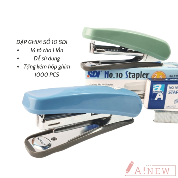 Dập ghim No.10 Stapler / Dập ghim SDI / Bấm ghim học sinh / Bấm ghim số 10 / mã số 111103