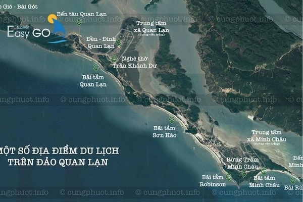 [Cập Nhật] Bản Đồ Du Lịch Quan Lạn Chi Tiết, Đầy Đủ Từ A- Z