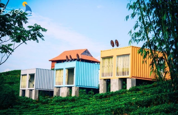 Tạo hình ngôi nhà lấy cảm hứng từ container vô cùng độc đáo của Arena village homestay