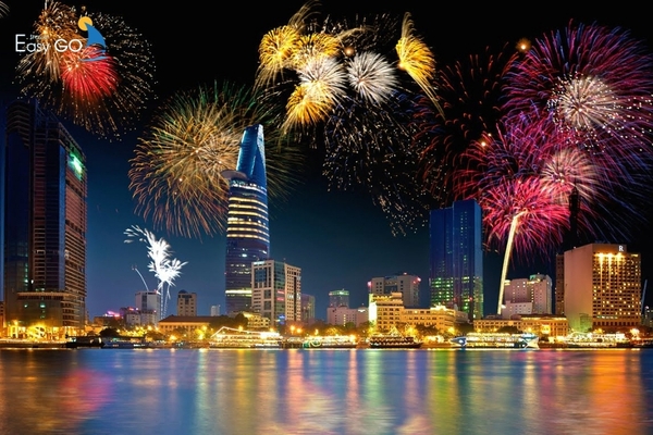 Bắn pháo hoa chào năm mới