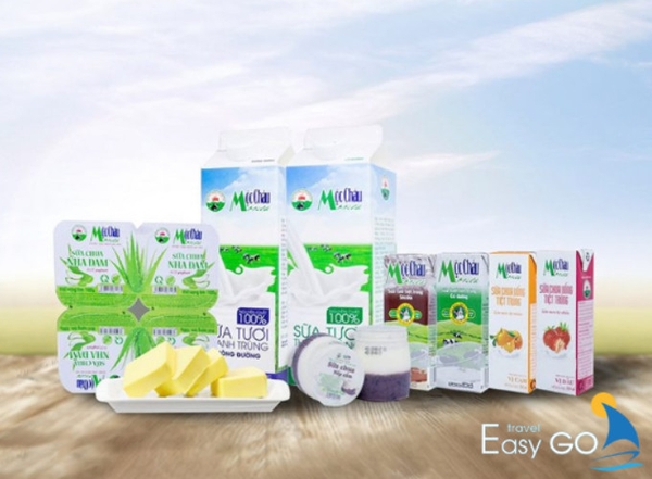 Các sản phẩm từ sữa tại Mộc Châu rất đa dạng 