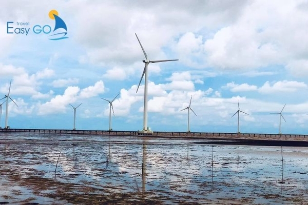 Cánh đồng điện gió Bạc Liêu nằm tại tỉnh lộ 31, Xã Vĩnh Trạch Đông