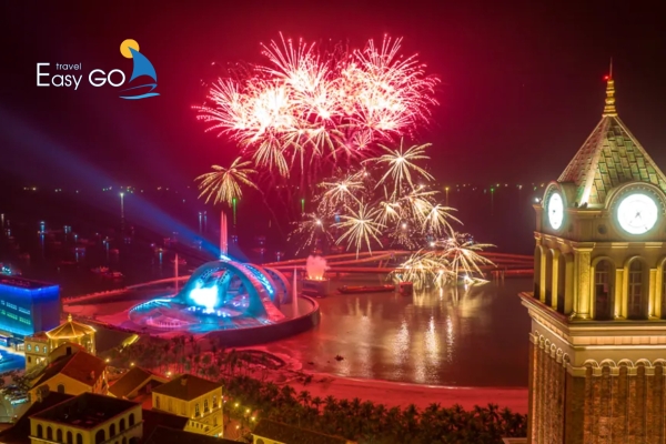 Pháo hoa tại Phú Quốc dịp Tết Dương lịch