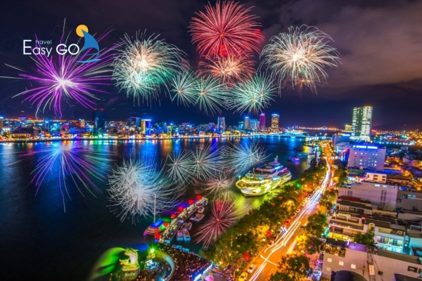 Khung cảnh bắn pháo hoa tết dương lịch 2026