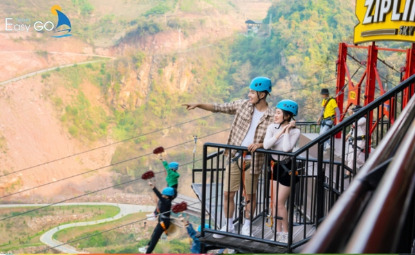 Zipline - trò chơi mạo hiểm tại Mộc Châu Island phù hợp với những bạn đam mê khám phá