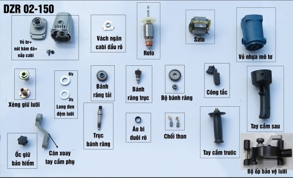 Phụ Kiện Máy Cắt Rãnh Tường 2 Lưỡi Dongcheng DRZ02-150