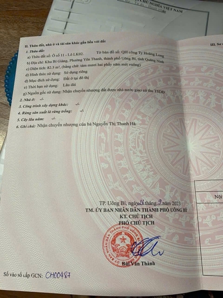 A461 - ô số 11.Lk2 - HQh..Hoàng Long - Bí Giàng - Yên Thanh
