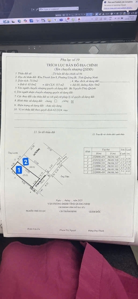 A536 - Ô SỐ 1 - KHU 8 - THANH SƠN - UÔNG BÍ