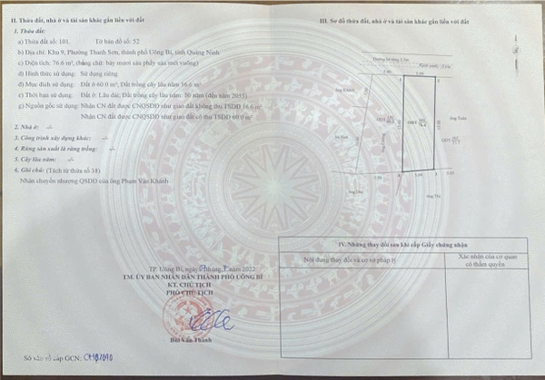 A552 - nhà - khu 9 - Thanh Sơn - Uông Bí