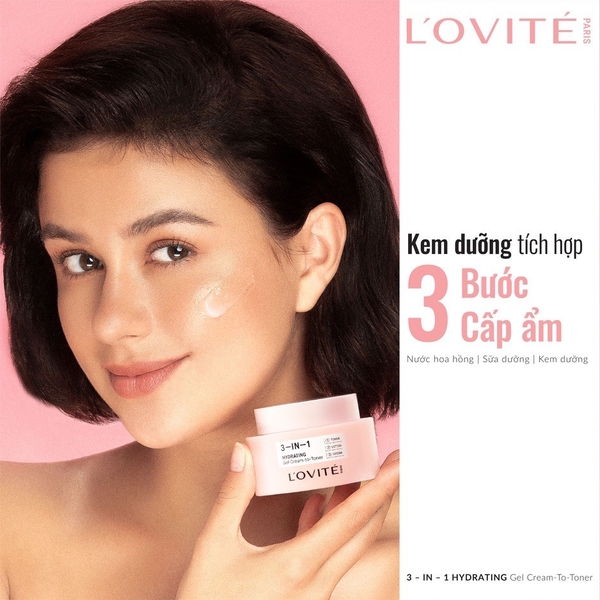 Gel Dưỡng Ẩm L’Ovité 3-in-1 giảm thâm nám, dưỡng da mềm mịn