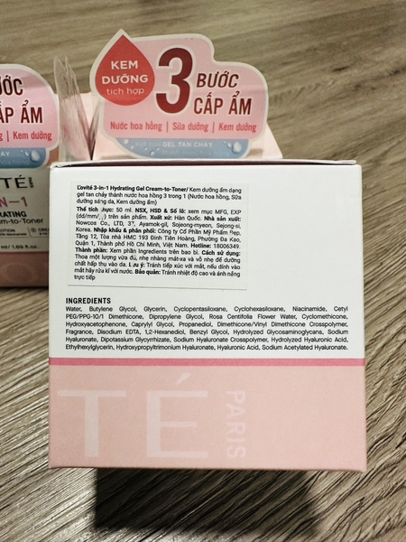 Gel Dưỡng Ẩm L’Ovité 3-in-1 giảm thâm nám, dưỡng da mềm mịn
