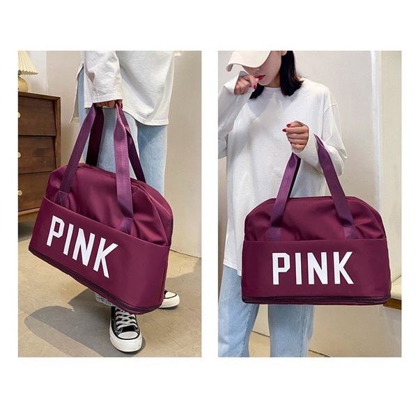 [FreeShip] [Có sẵn] TÚI DU LỊCH VẢI DÙ CHỐNG THẤM SIZE LỚN PINK SIÊU ĐẸP