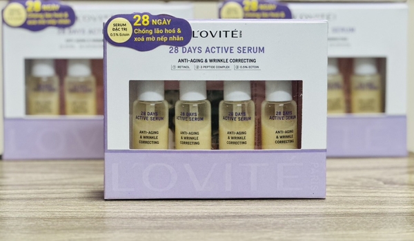 Serum đặc trị chống lão hoá xoá mờ nếp nhăn Lovite (set 4x10ml)
