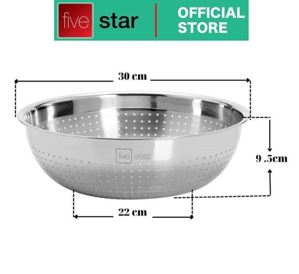 Rổ inox 304 Five Star 30cm