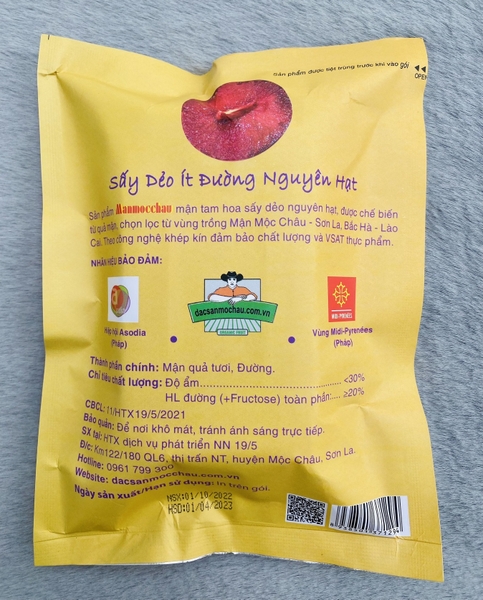 Mận nguyên hạt sấy dẻo ít đường 200gr