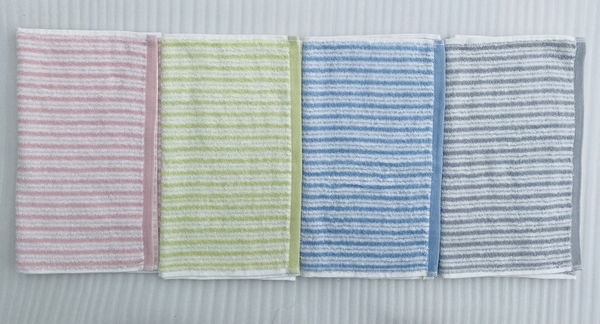 Khăn Songwol xuất dư, kẻ sọc set 4 mix màu (35cm*80cm)